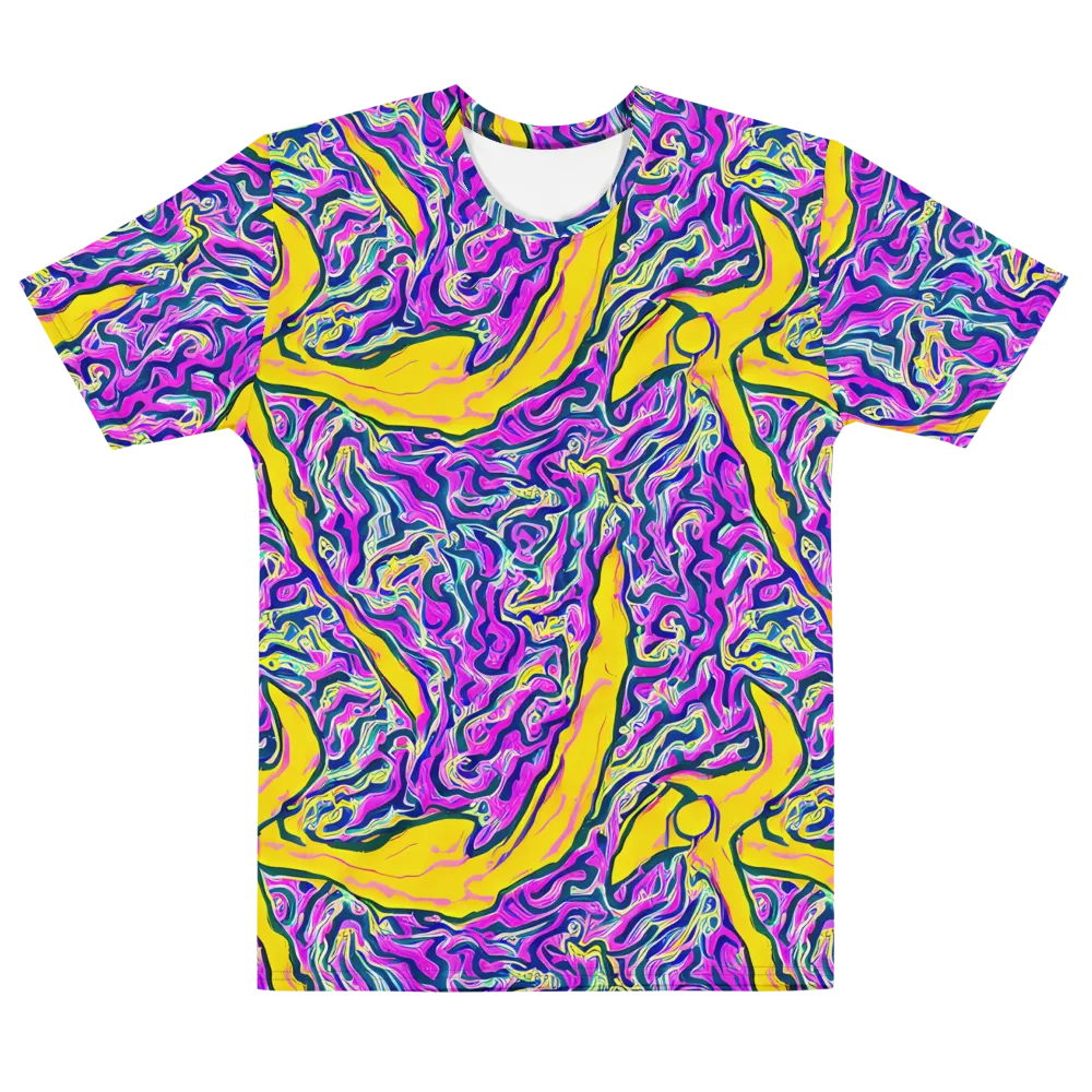 Zenith Waves on Men's Cotton Crew Neck T-Shirt — Front