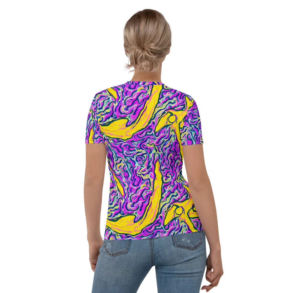 Zenith Waves on Women's Crew Neck T-Shirt — Back