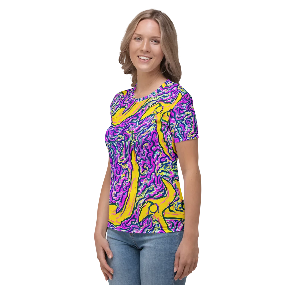 Zenith Waves on Women's Crew Neck T-Shirt — Left