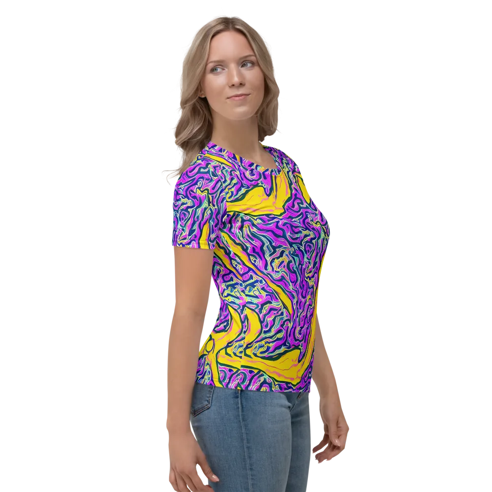 Zenith Waves on Women's Crew Neck T-Shirt — Right
