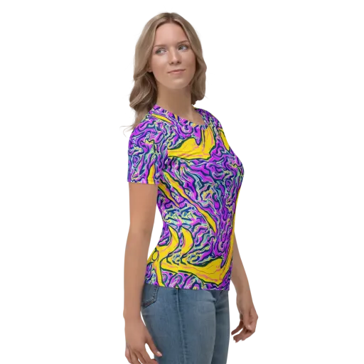 Zenith Waves on a Women's Crew Neck T-Shirt