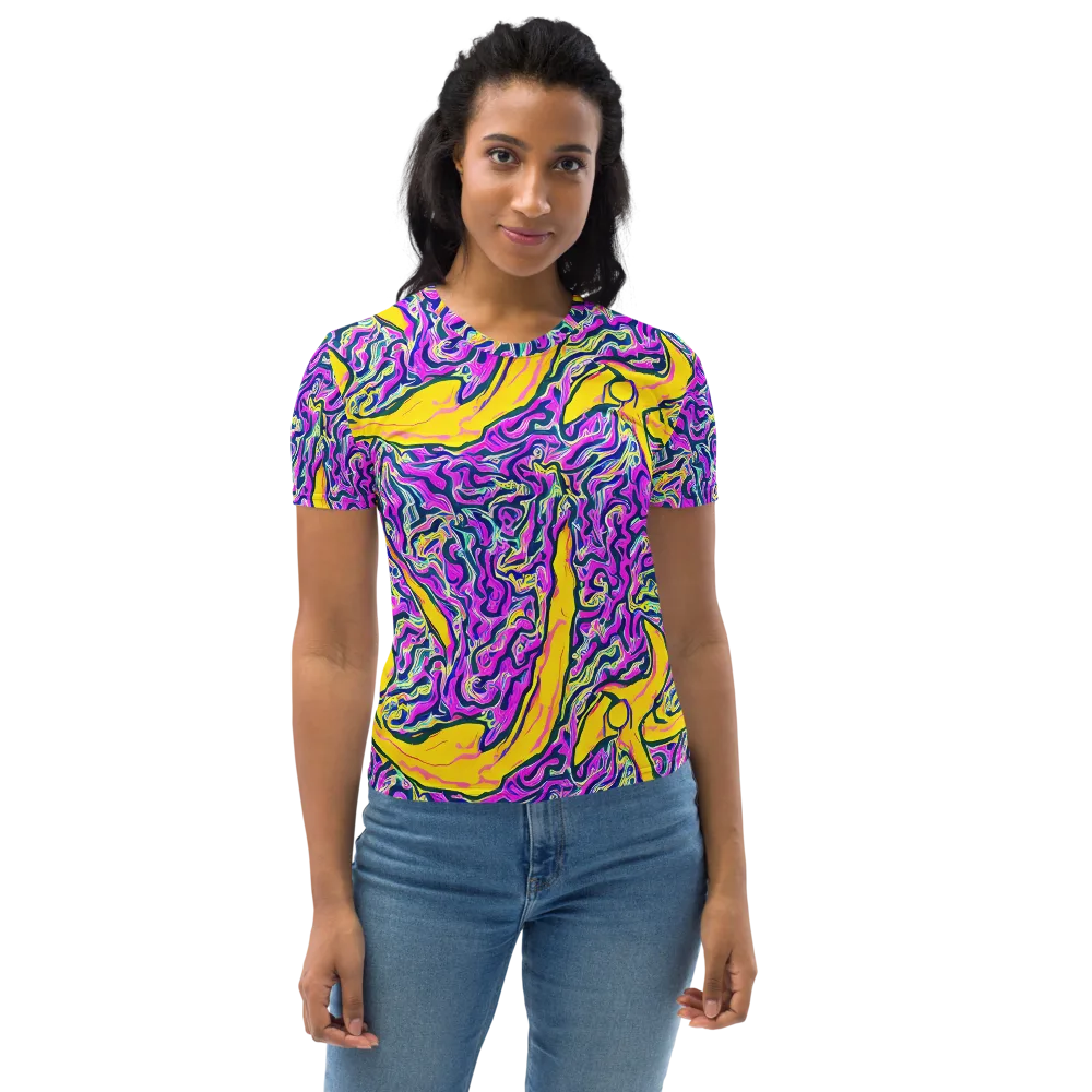 Zenith Waves on Women's Crew Neck T-Shirt — Front