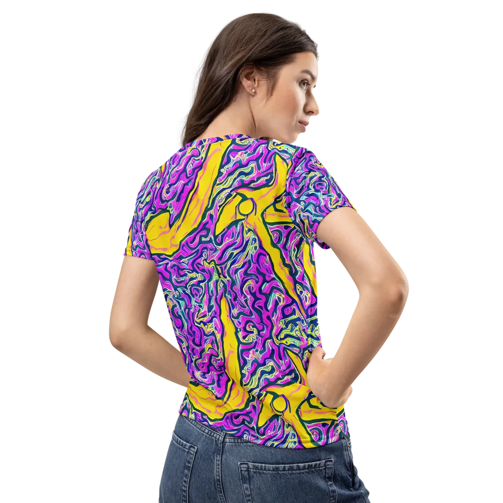Zenith Waves on Women's Crew Neck T-Shirt — Back