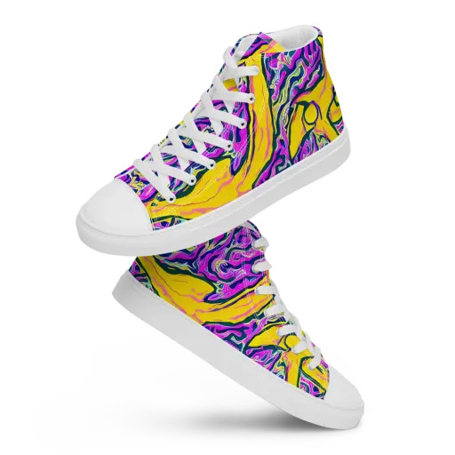 Zenith Waves on a Women's High Top Canvas Shoes