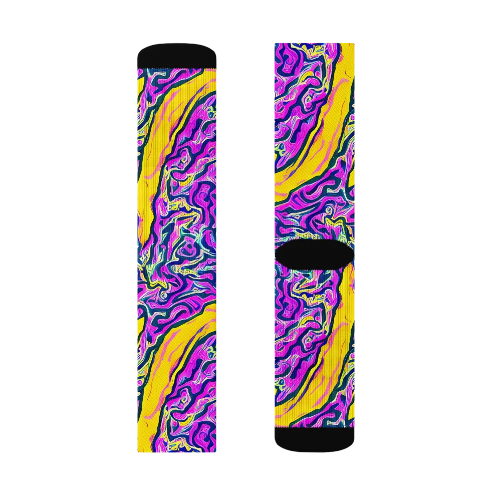 Zenith Waves on Socks — Right Sock