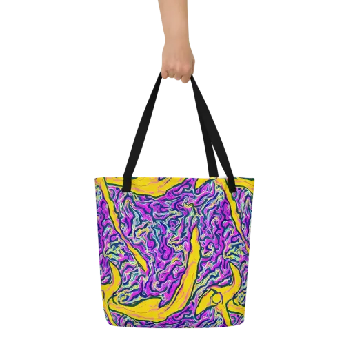 Zenith Waves on a Large Tote Bag W/ Pocket