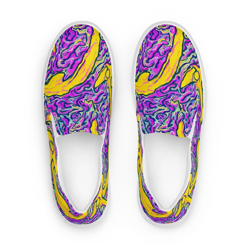 Zenith Waves on Women's Slip-On Canvas Shoes — Front