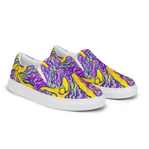 Zenith Waves on a Women's Slip-On Canvas Shoes