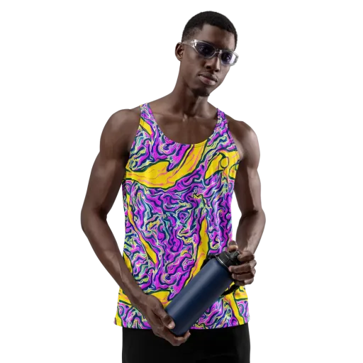 Zenith Waves on a Men's Tank Top