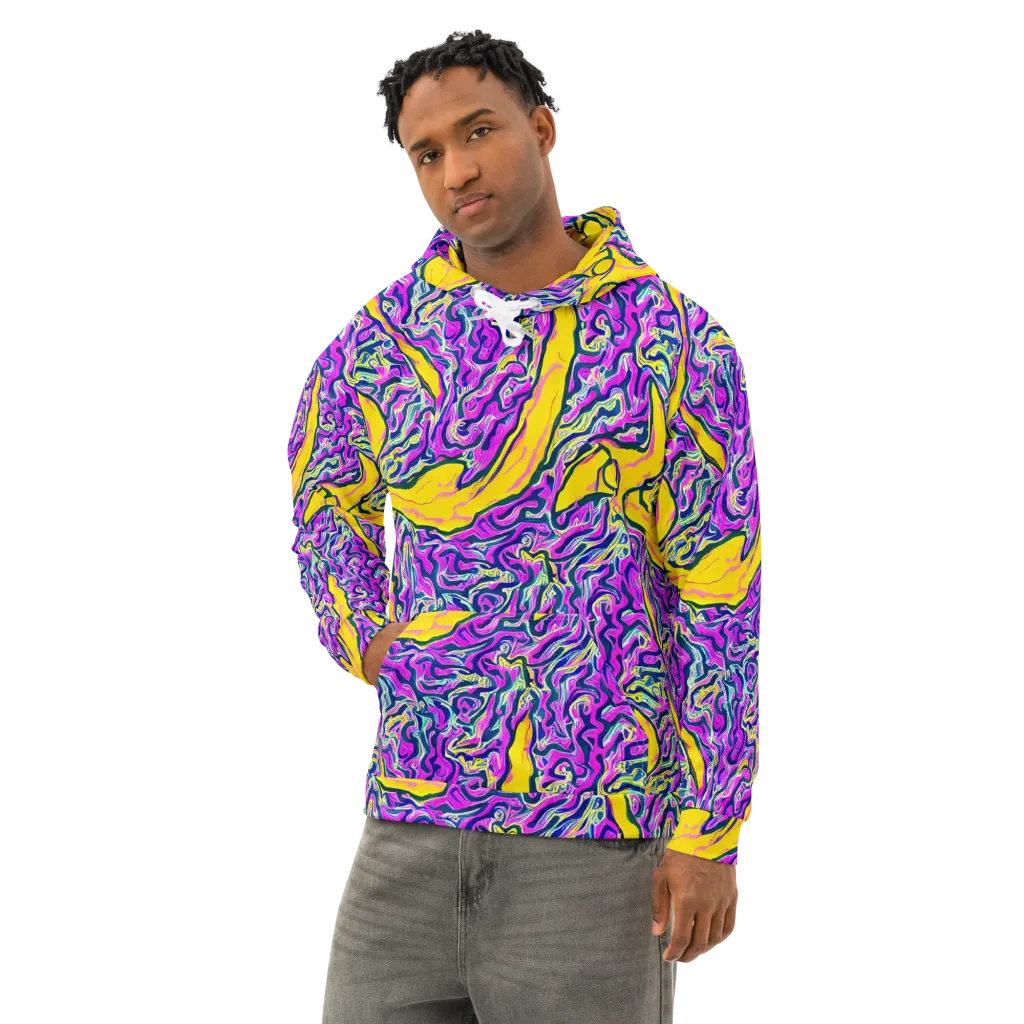 Zenith Waves on Cotton Hoodie — Left Front