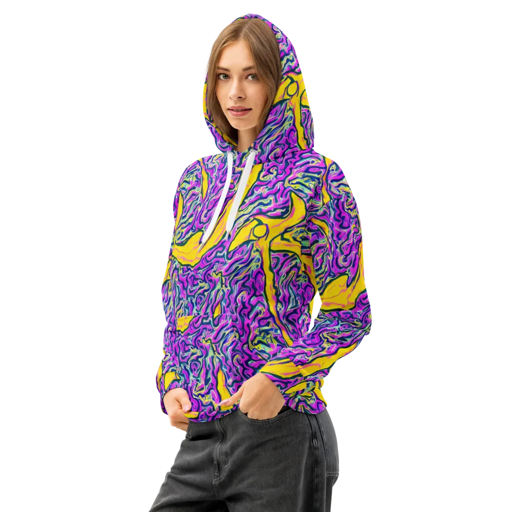 Zenith Waves on Cotton Hoodie — Left Front