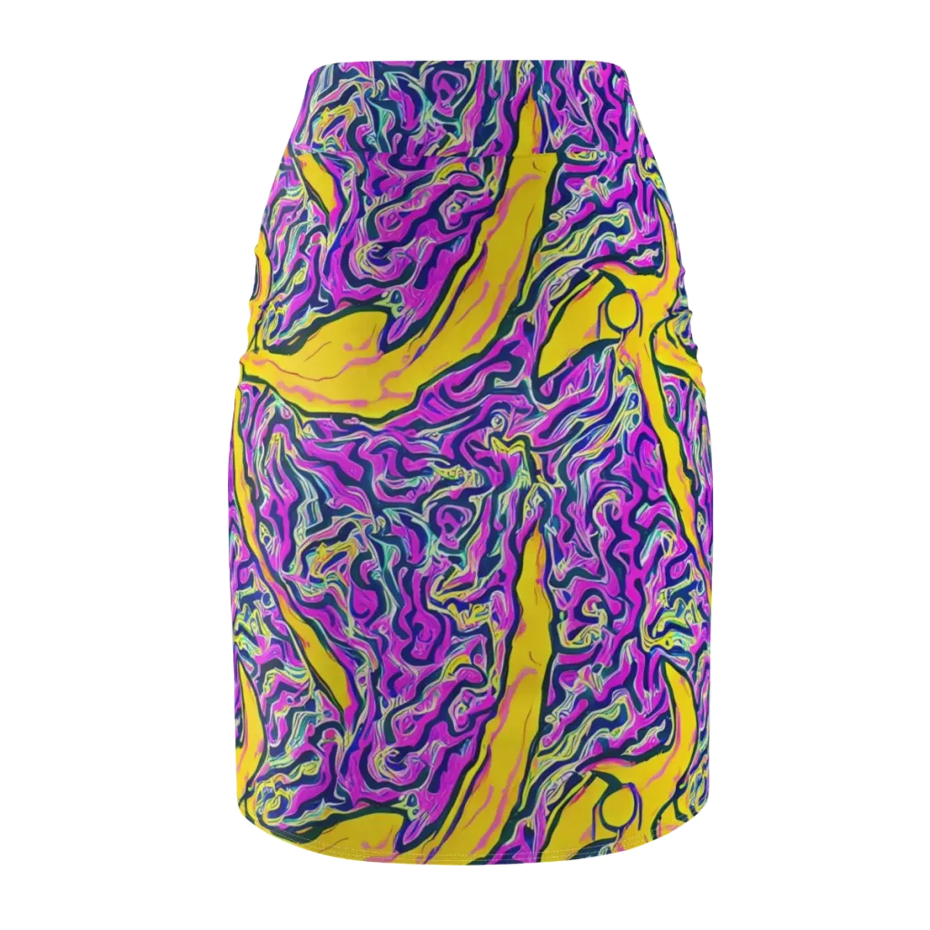 Zenith Waves on Pencil Skirt — Back