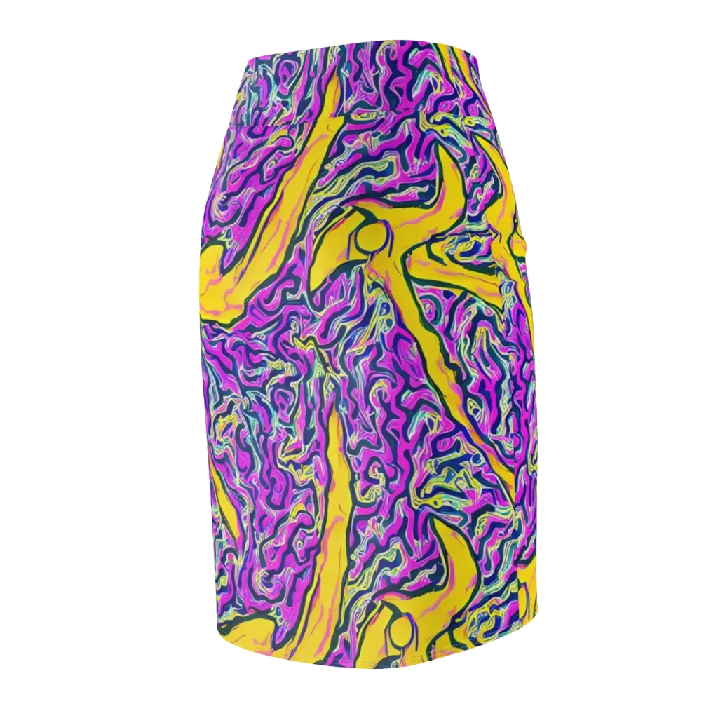 Zenith Waves on Pencil Skirt — Back Side