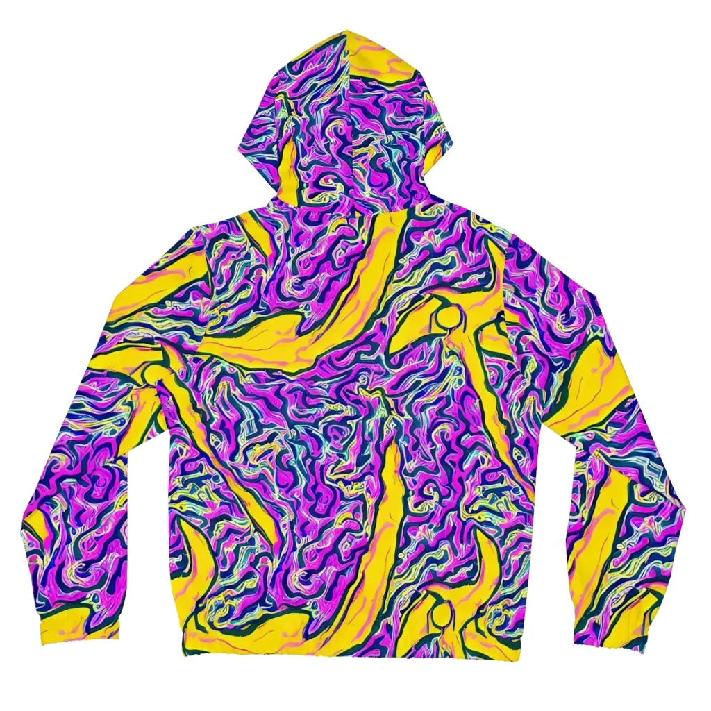 Zenith Waves on Women's Full-Zip Hoodie — Back