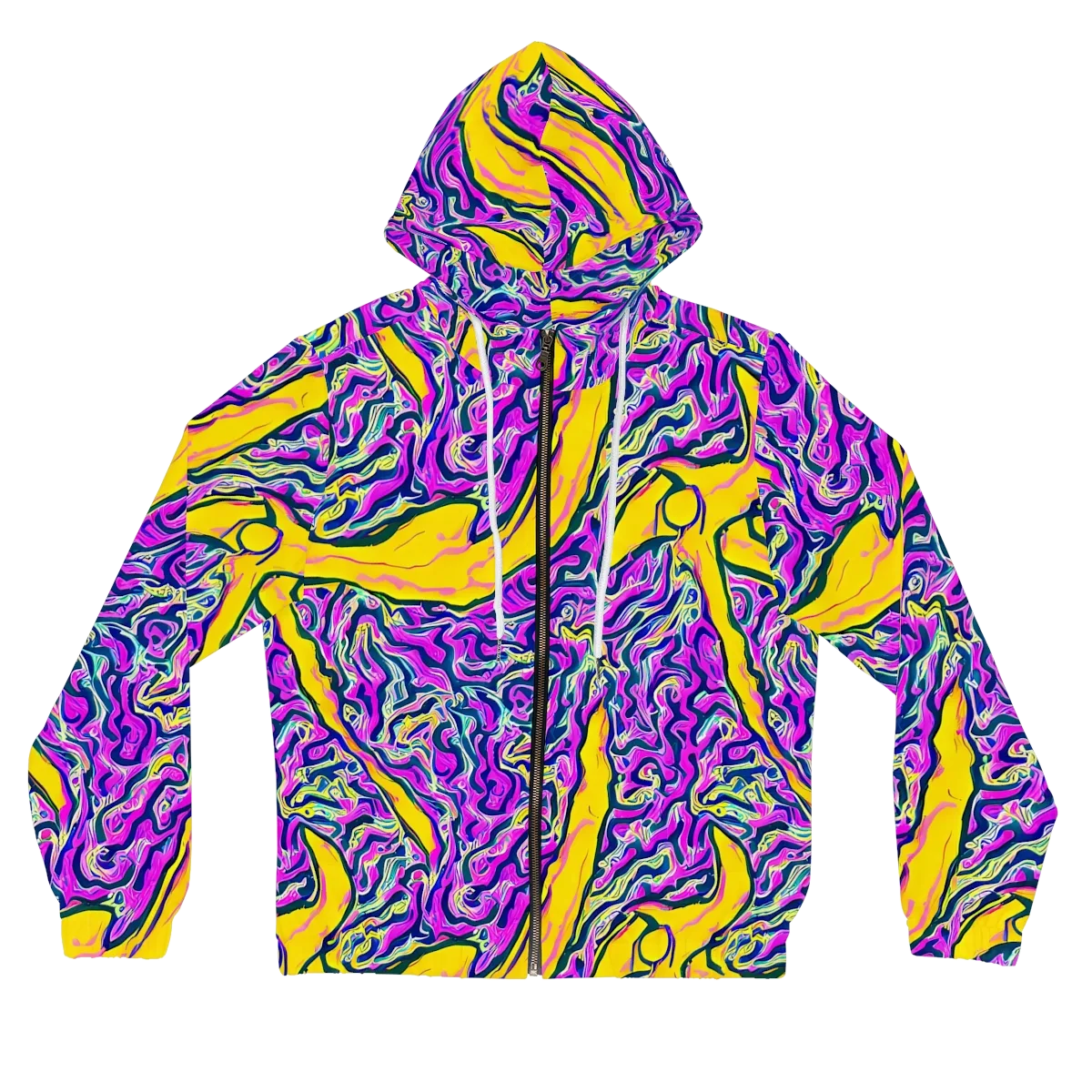 Zenith Waves on Women's Full-Zip Hoodie — Front