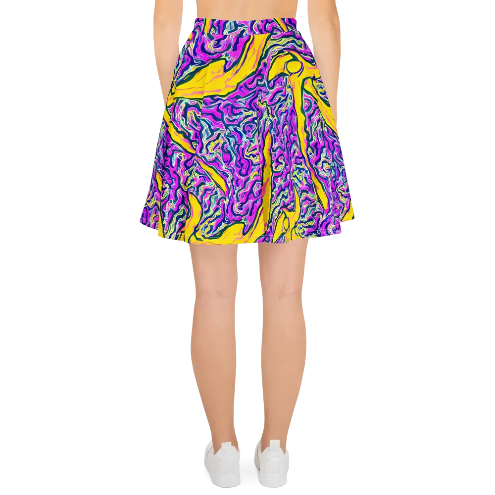 Zenith Waves on Skater Skirt — Back