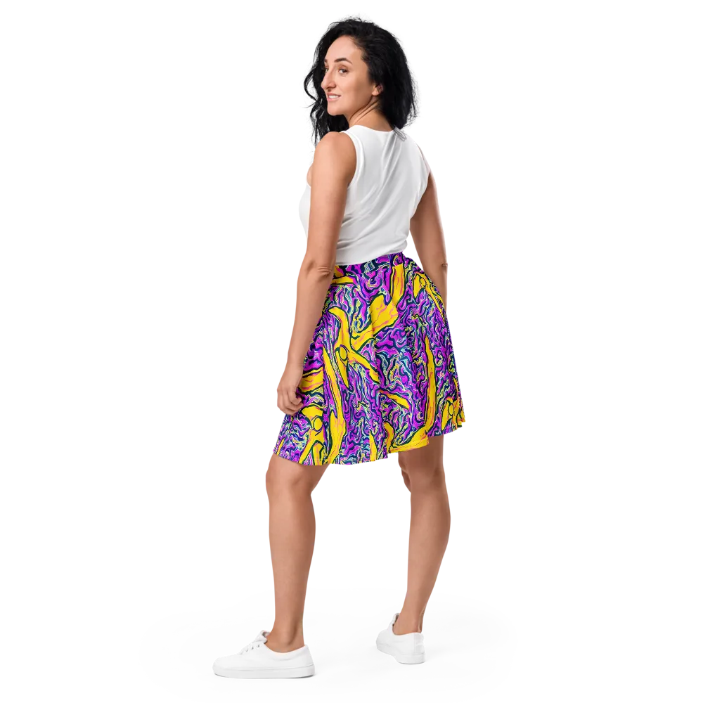 Zenith Waves on Skater Skirt — Back