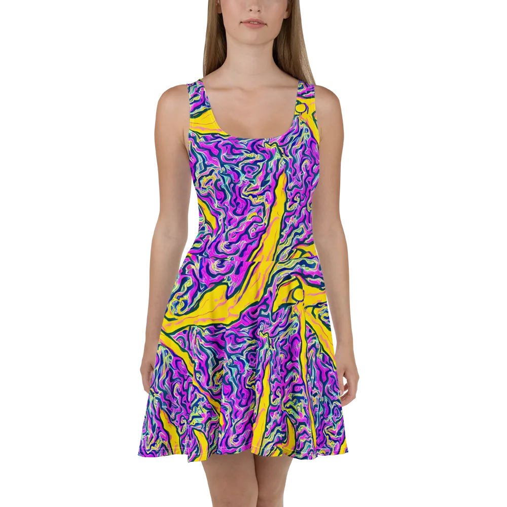 Zenith Waves on Skater Dress — Front
