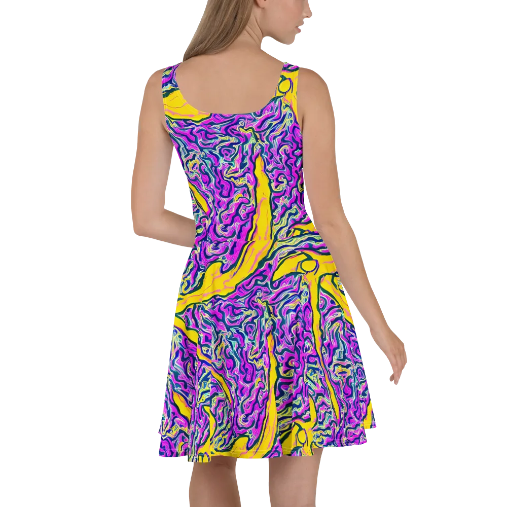 Zenith Waves on Skater Dress — Back