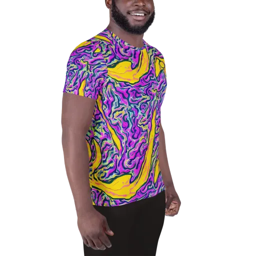 Zenith Waves on a Men's Athletic T-Shirt