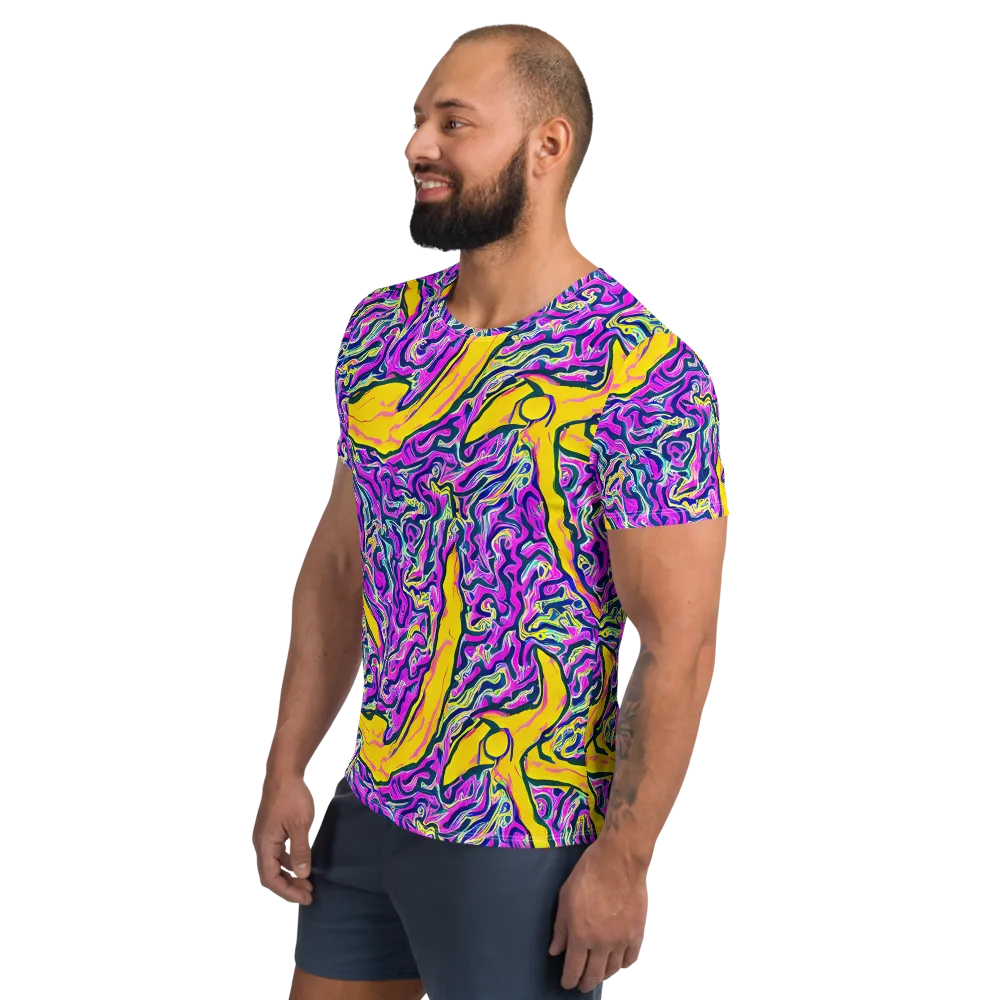 Zenith Waves on Men's Athletic T-Shirt — Left