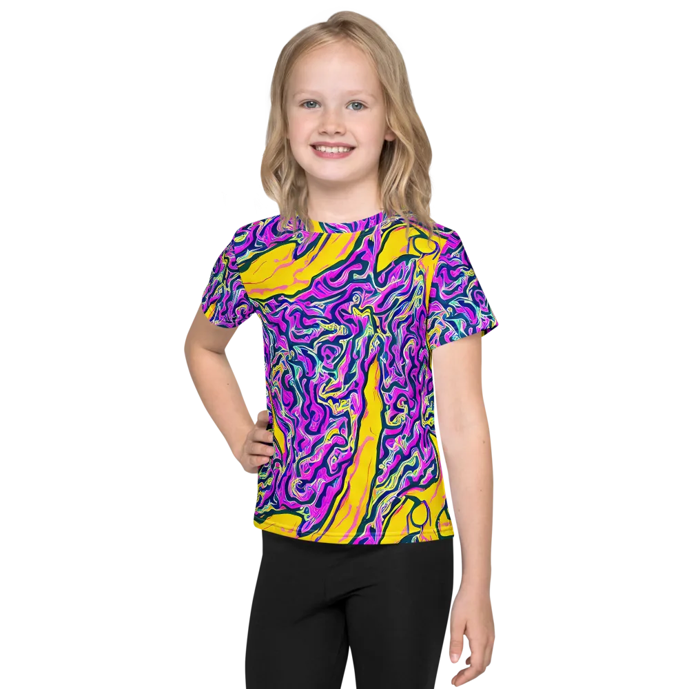 Zenith Waves on Kids Crew Neck T-Shirt — Front