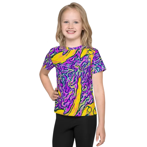 Zenith Waves on a Kids Crew Neck T-Shirt