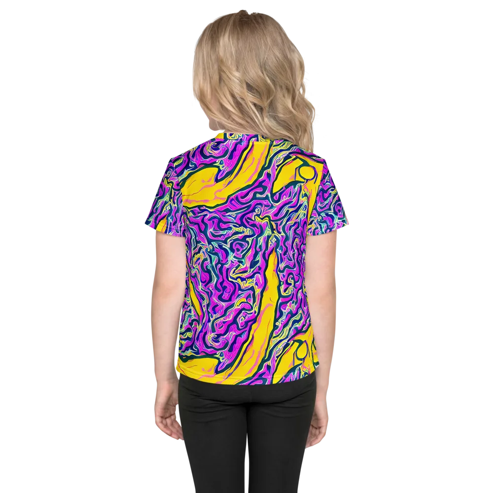 Zenith Waves on Kids Crew Neck T-Shirt — Back