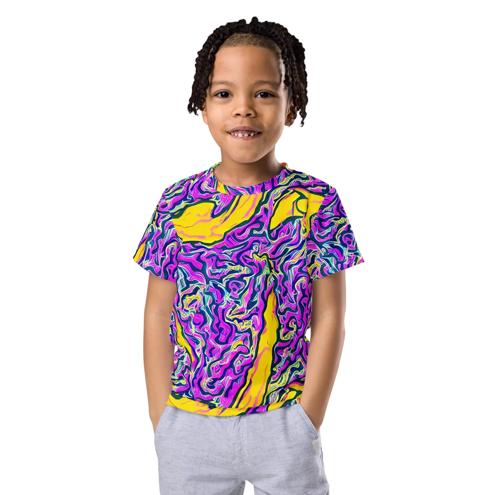 Zenith Waves on Kids Crew Neck T-Shirt — Front