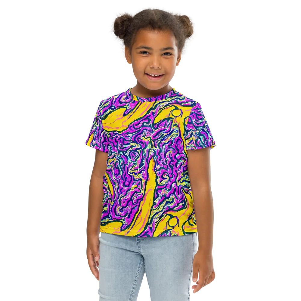 Zenith Waves on Kids Crew Neck T-Shirt — Front