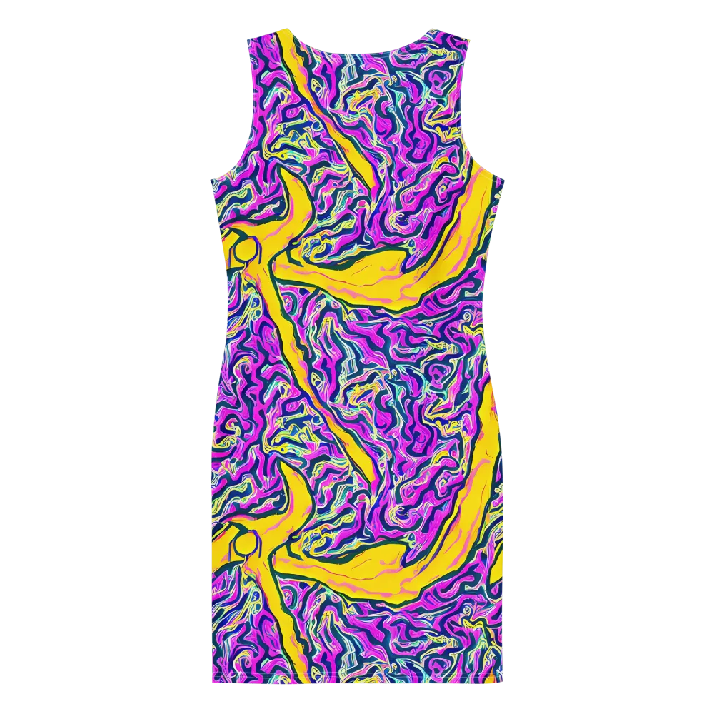 Zenith Waves on Bodycon Dress — Back