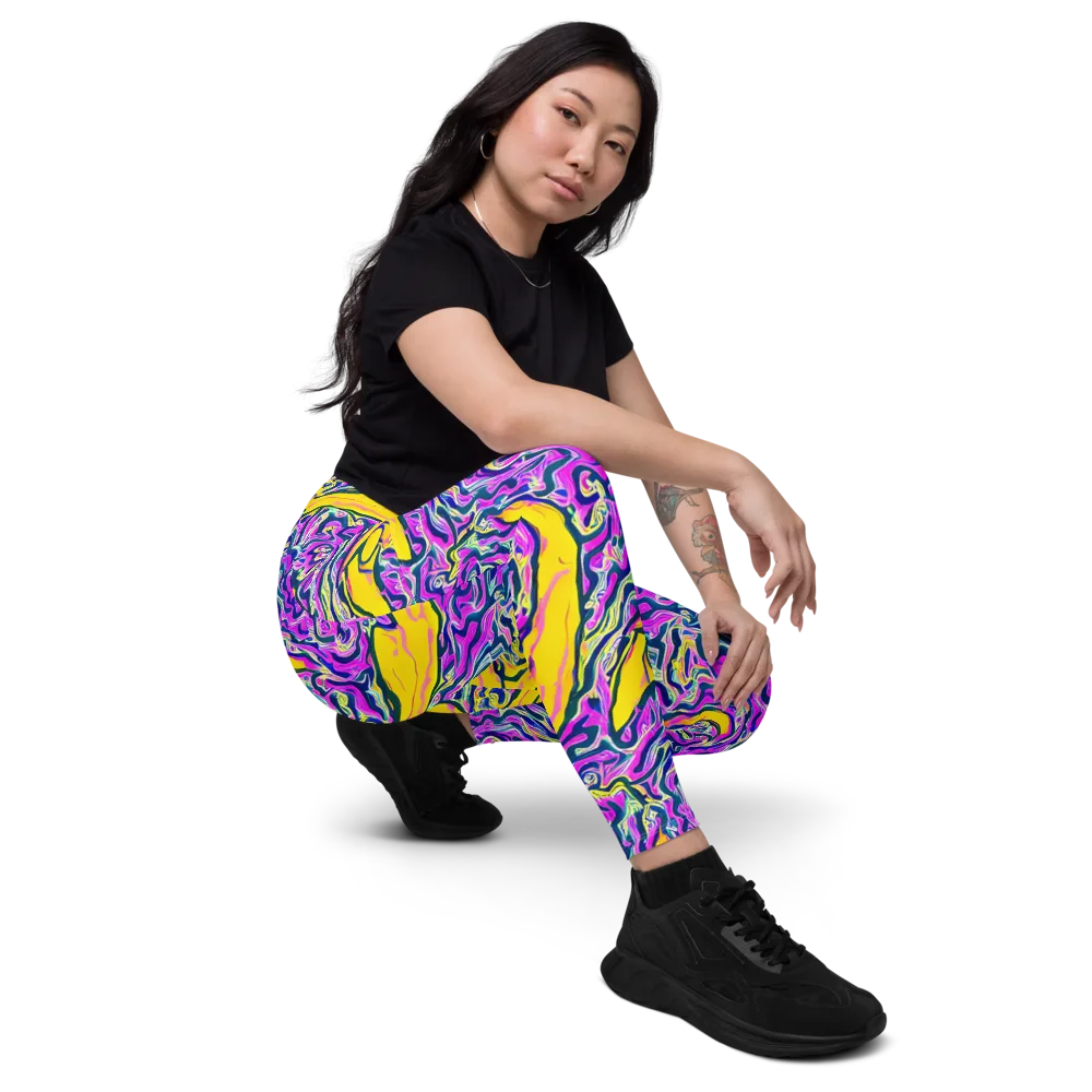 Zenith Waves on Leggings with Pockets — Right Front