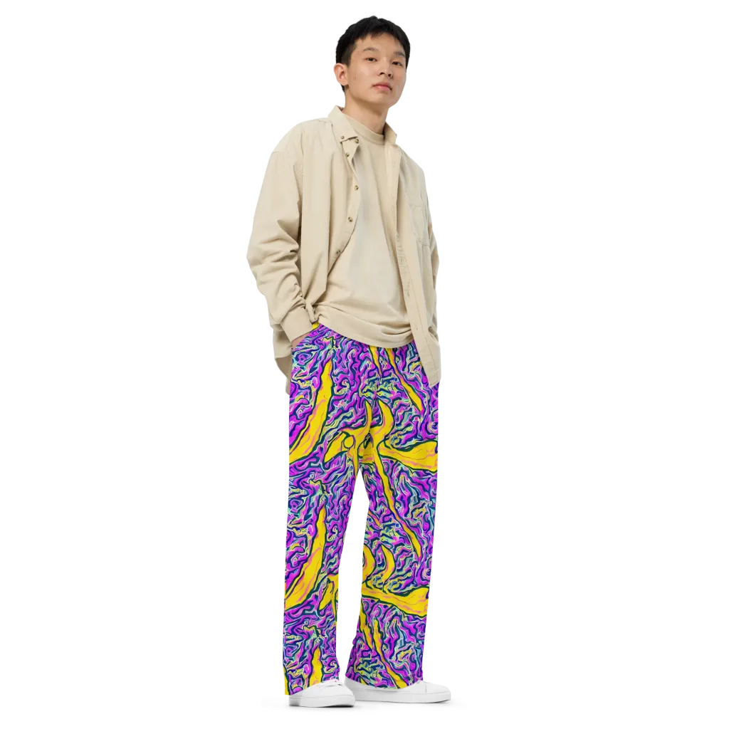 Zenith Waves on Wide-Leg Pants — Right Front