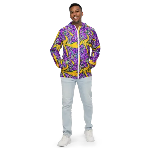 Zenith Waves on a Men's Windbreaker