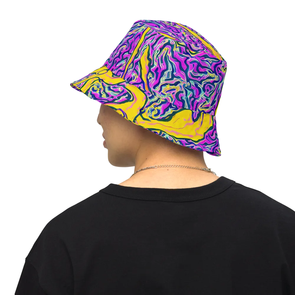 Zenith Waves on Reversible Bucket Hat — Back Inside