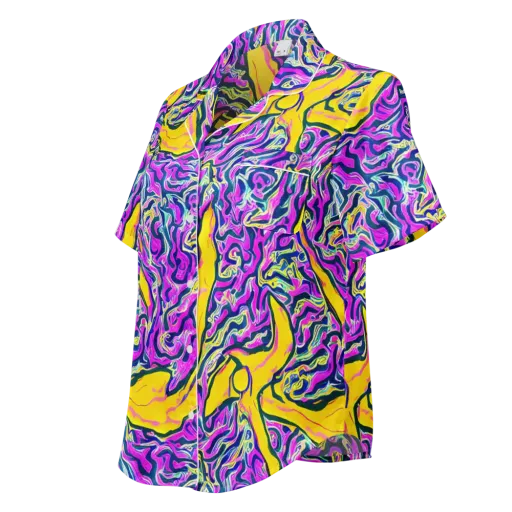 Zenith Waves on a Women's Short Sleeve Pajama Top