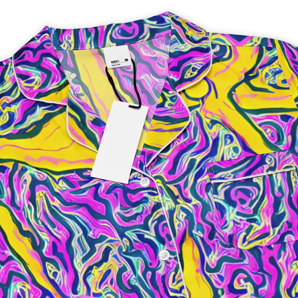 Zenith Waves on Women's Short Sleeve Pajama Top — Product details