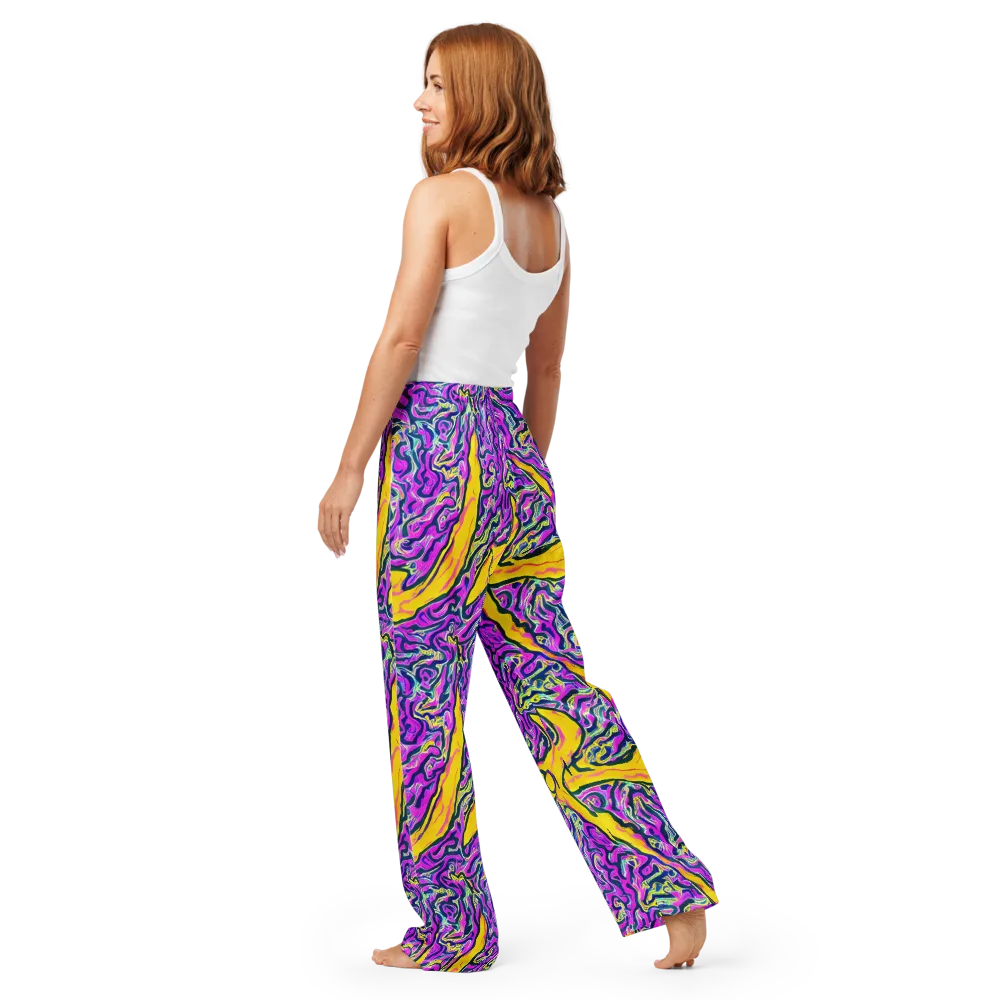 Zenith Waves on Women's Pajama Pants — Back