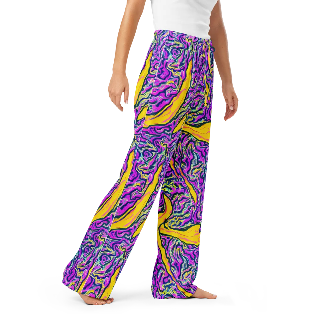 Zenith Waves on Women's Pajama Pants — Right Front