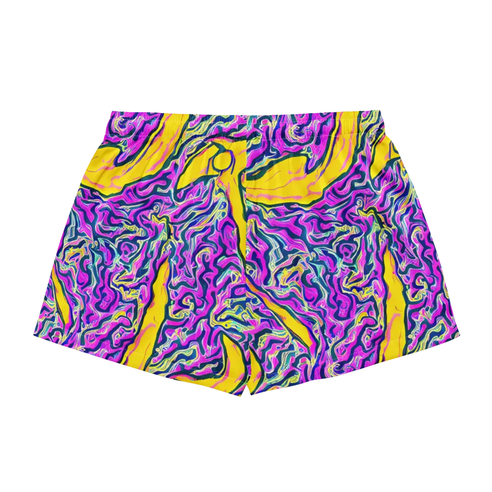 Zenith Waves on Women's Pajama Shorts — Back