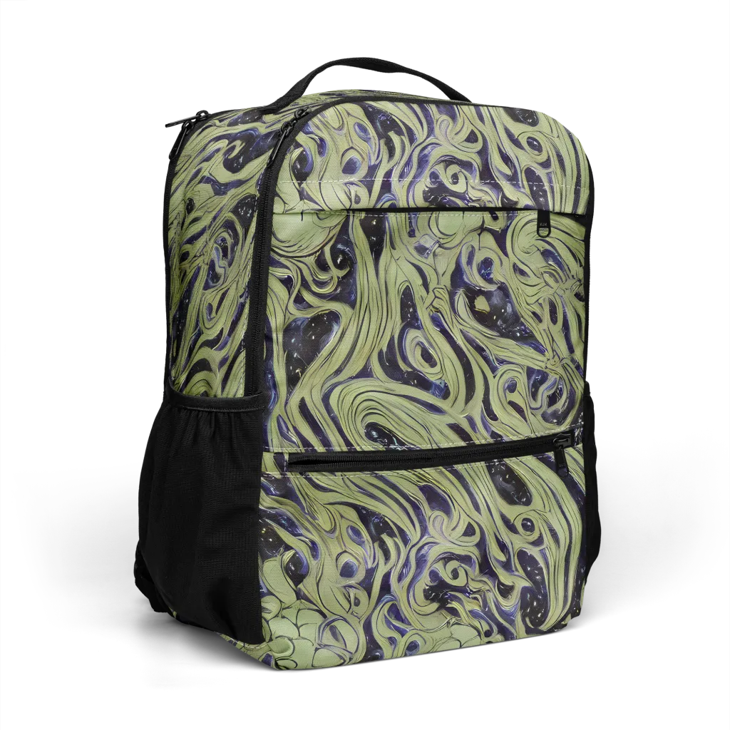 Indigo Swirl on Utility Backpack — Right Front