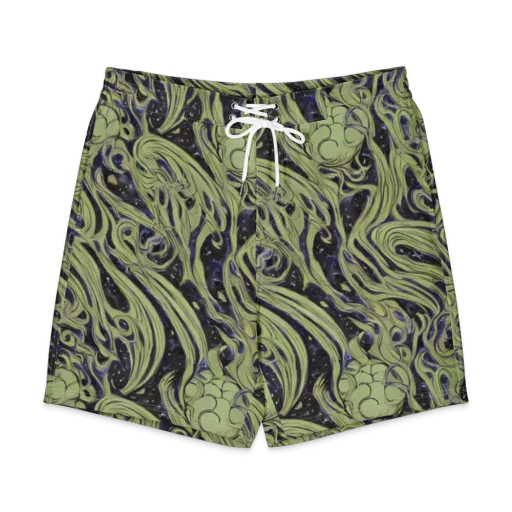 Indigo Swirl on a Men's Board Shorts