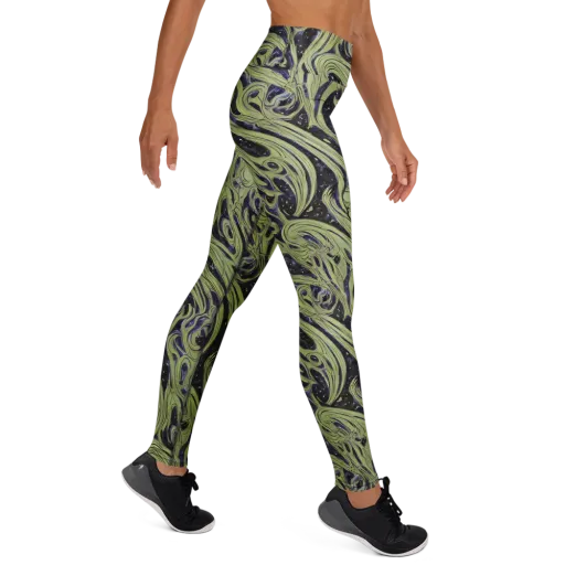 Indigo Swirl on a Yoga Leggings