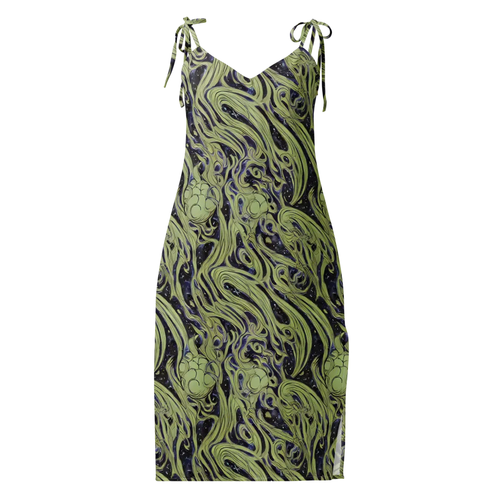 Indigo Swirl on Slip Dress — Front