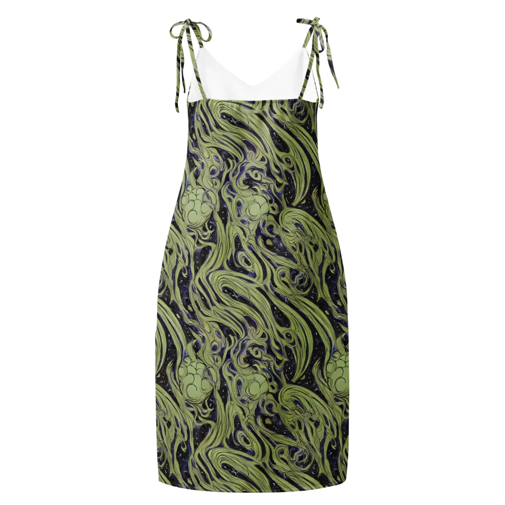 Indigo Swirl on Slip Dress — Back