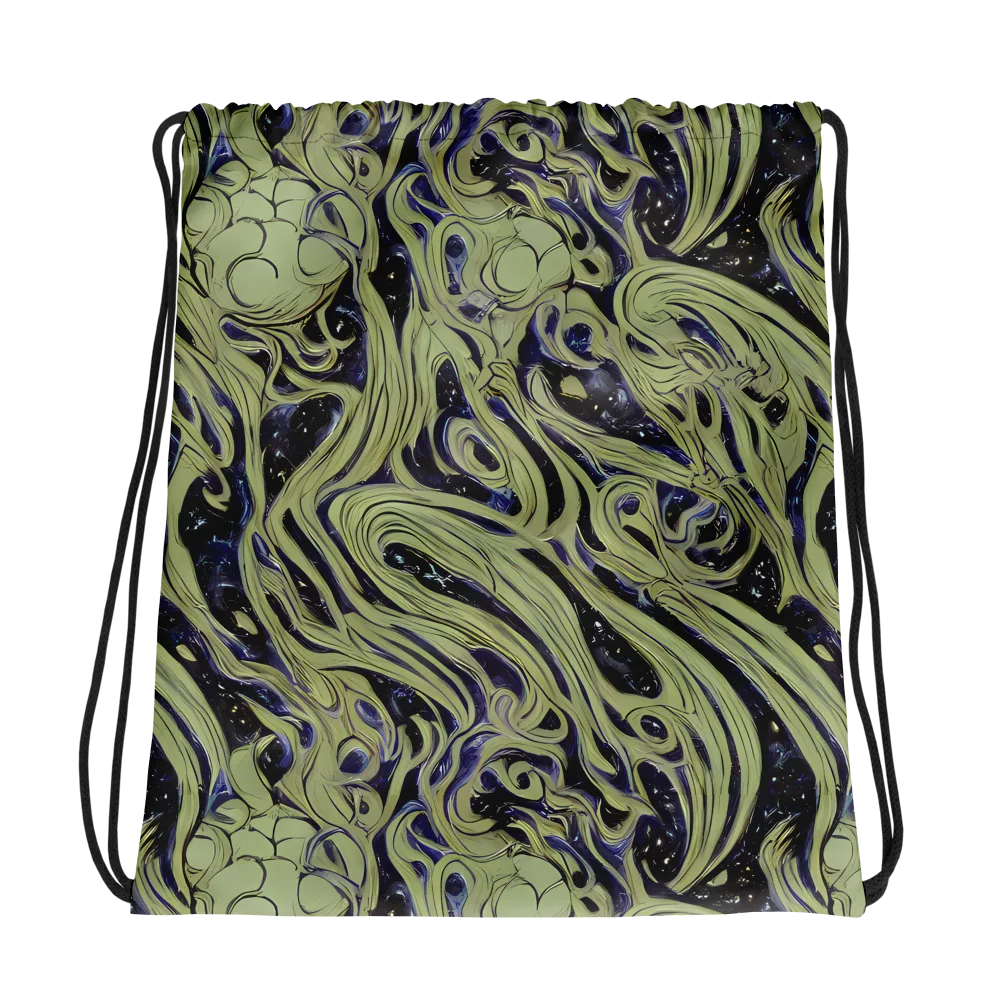 Indigo Swirl on Drawstring Bag — Photo