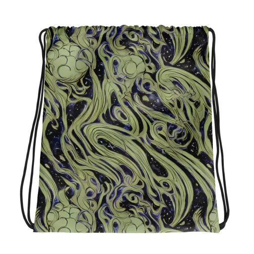 Indigo Swirl on a Drawstring Bag