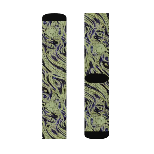 Indigo Swirl on a Socks