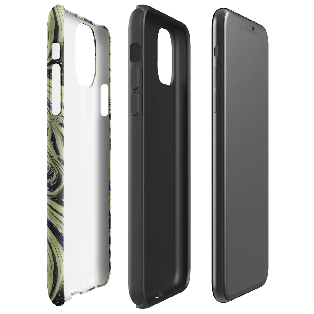 Indigo Swirl on Tough Case for iPhone® — Right