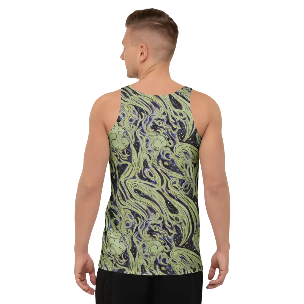 Indigo Swirl on Men's Tank Top — Back
